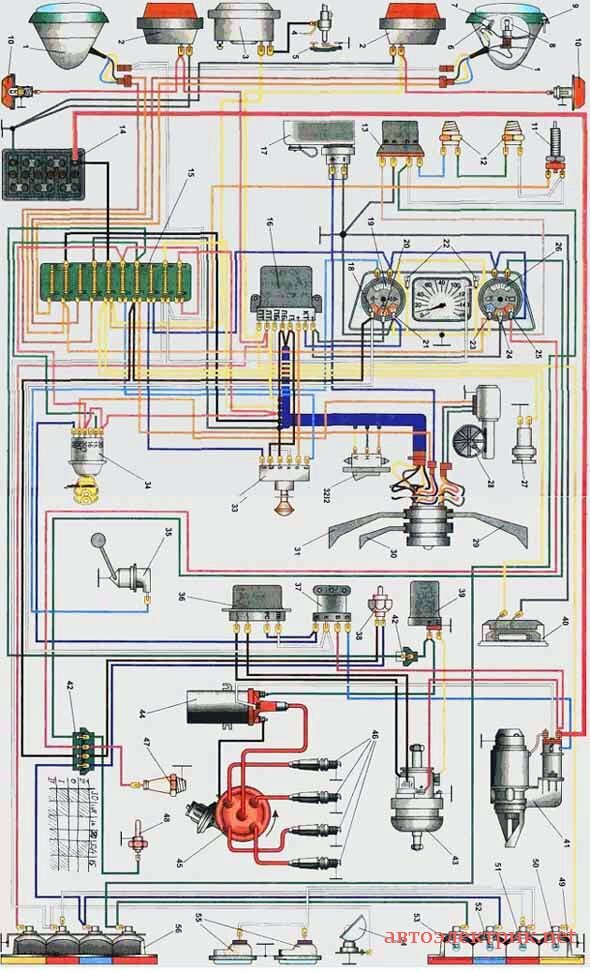 Электросхема ЗАЗ-968