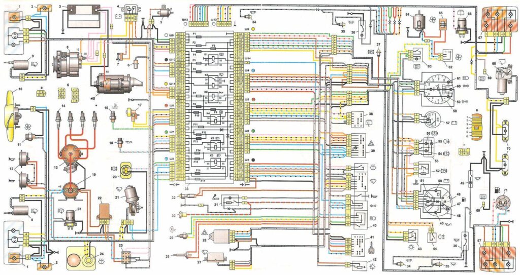 Электросхемы автомобиля ВАЗ-2104