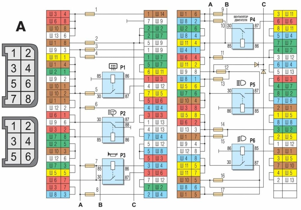 Монтажный блок - схема