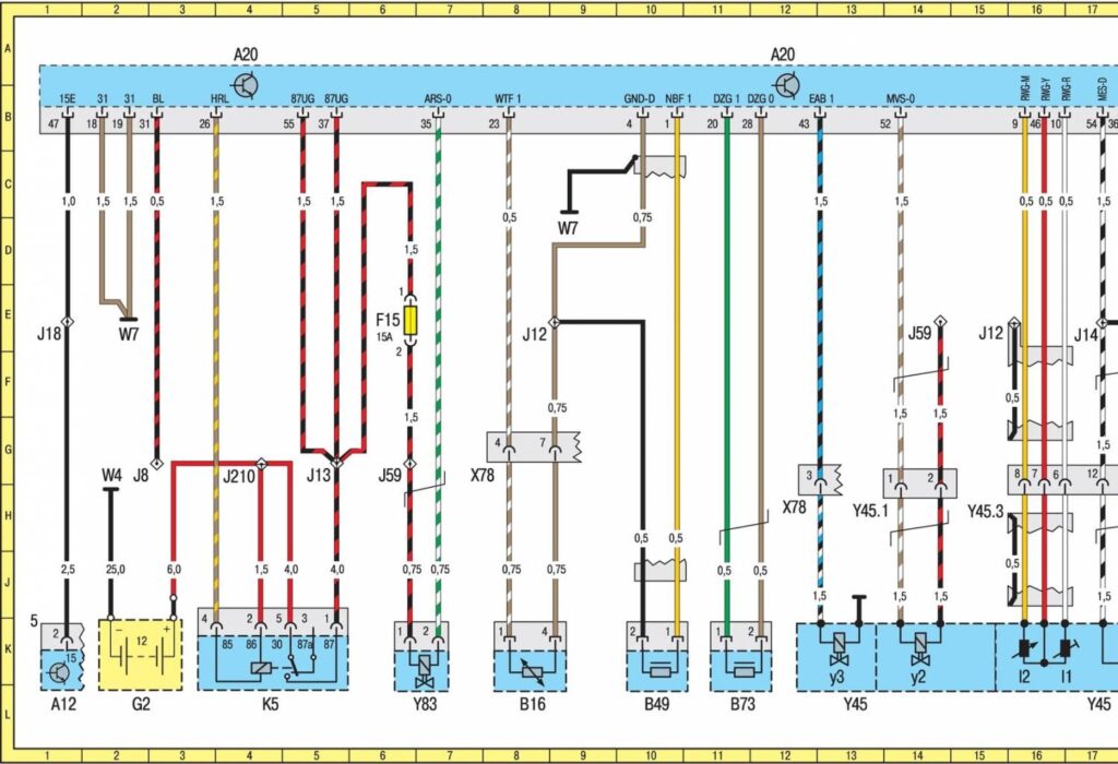 Электросхема системы управления дизельным двигателем 602.980 с ТНВД