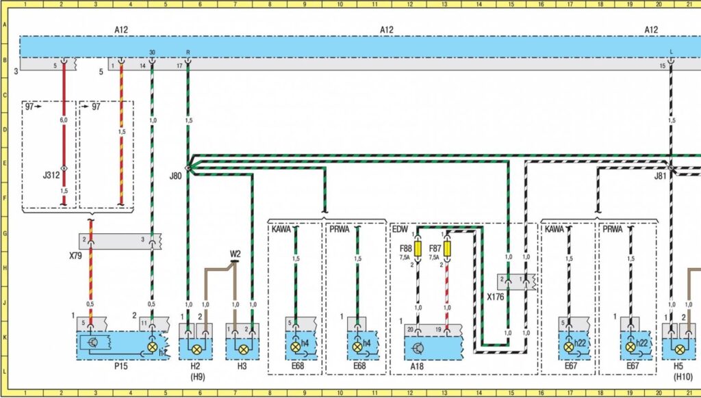 Указатели поворота, аварийная световая сигнализация — электрическая схема