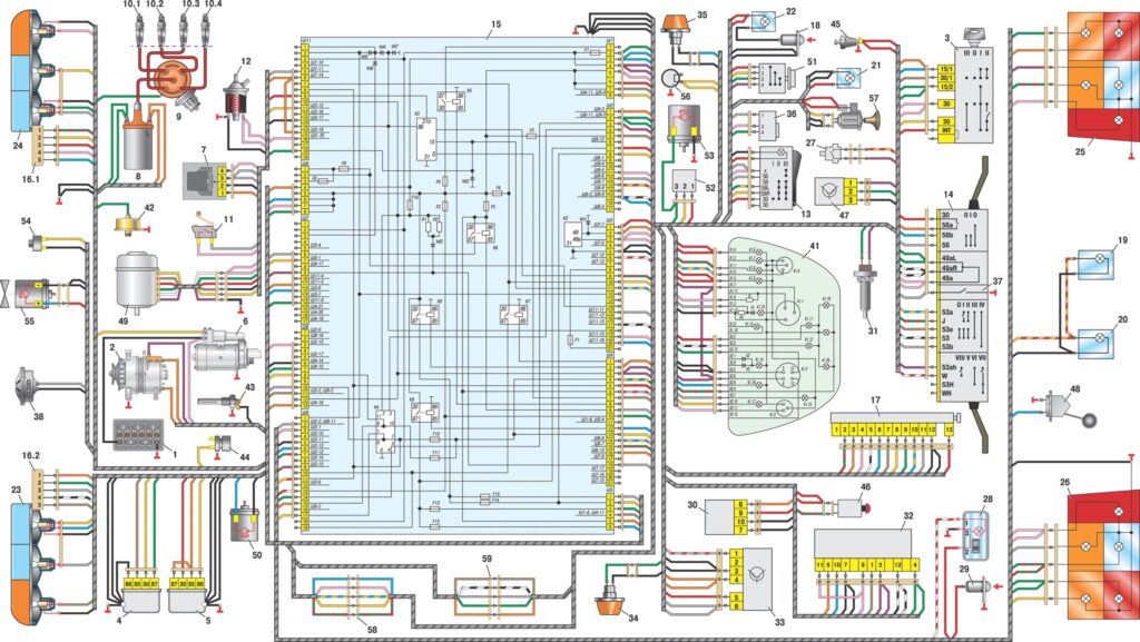 Схема электрооборудования автомобилей Иж-2717 и Иж-27171