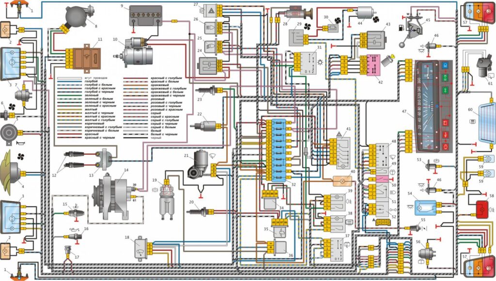 Схема электрооборудования на ОКА