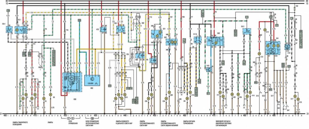 Схема автомобиля Opel Vectra А 1989 года - схема 12