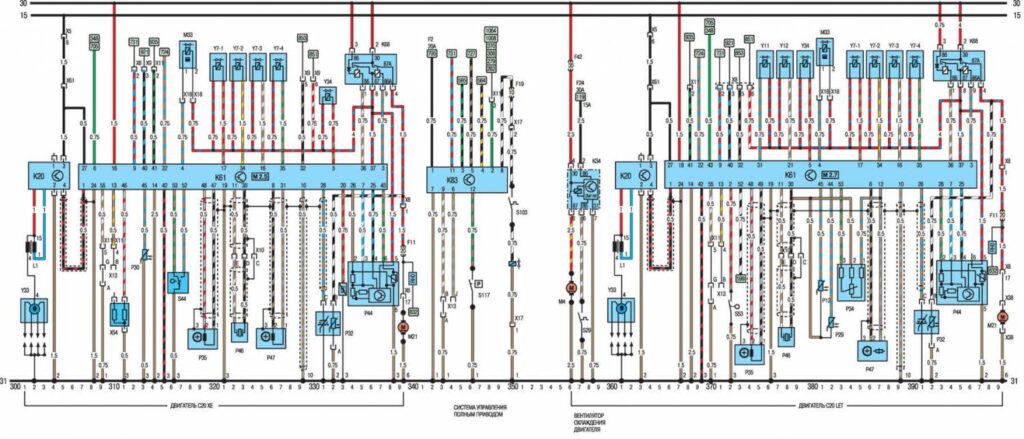 Схема автомобиля Opel Vectra А 1989 года - схема 20