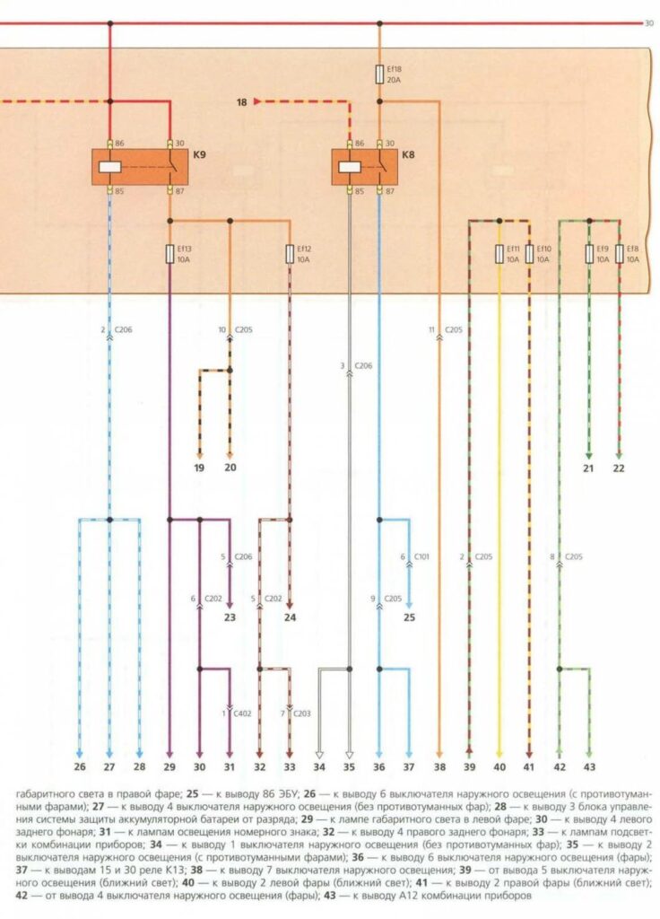 Схема схема включения света лампы заднего хода Daewoo Matiz - 2